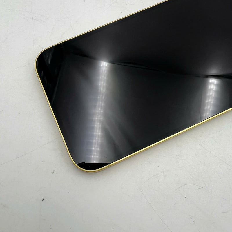 iPhone 14 Plus 128GB Gold 98% battery 100% International from SB (No SB sim, scratched edges and screen, scratched orange edge, DTP) - HH0603 