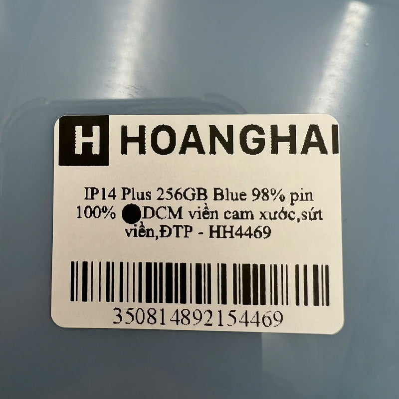iPhone 14 Plus 256GB Blue 98% battery 100% The device has paid off all network bills and is used like Apple International (scratched orange border, scratched screen, chipped border, DTP) - HH4469 