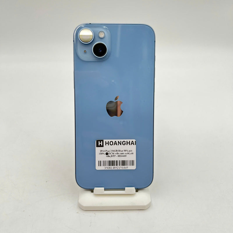 iPhone 14 Plus 256GB Blue 98% battery 100% The device has paid off all network bills and is used like Apple International (scratched orange border, scratched screen, chipped border, DTP) - HH4469 