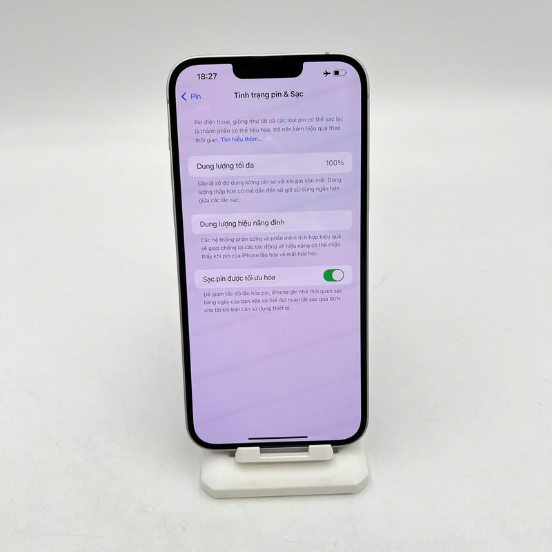 iPhone 14 Plus 128GB Purple 98% battery 100% International from SB (No SB sim - scratched orange border, DTP) - HH0592 