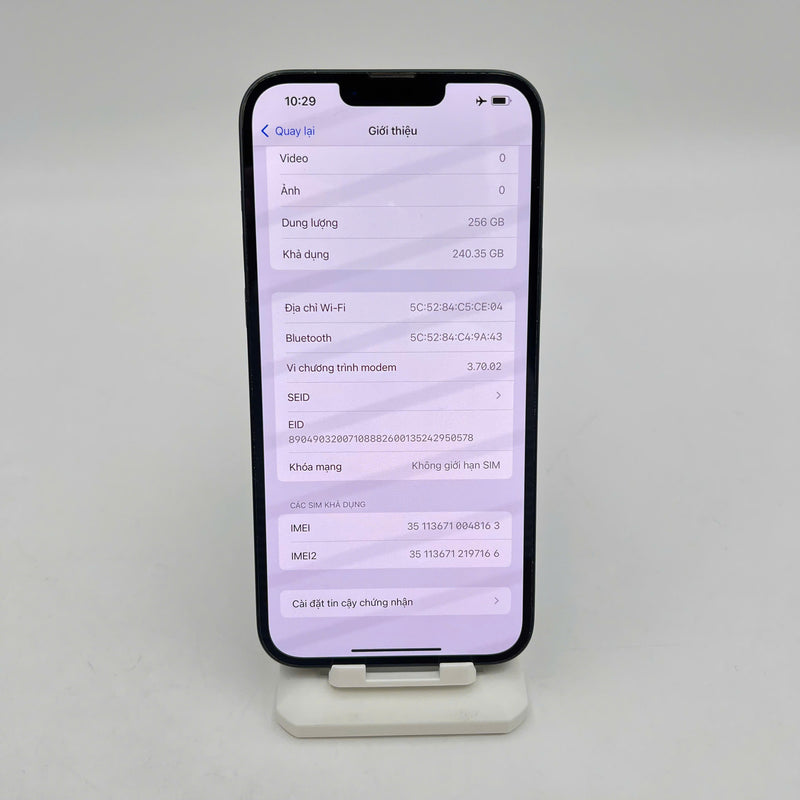 iPhone 14 Plus 256GB Black 98% battery 100% International from SB (No SB sim - scratched screen, scratched edges, scratched orange edges, DTP) - HH8163 