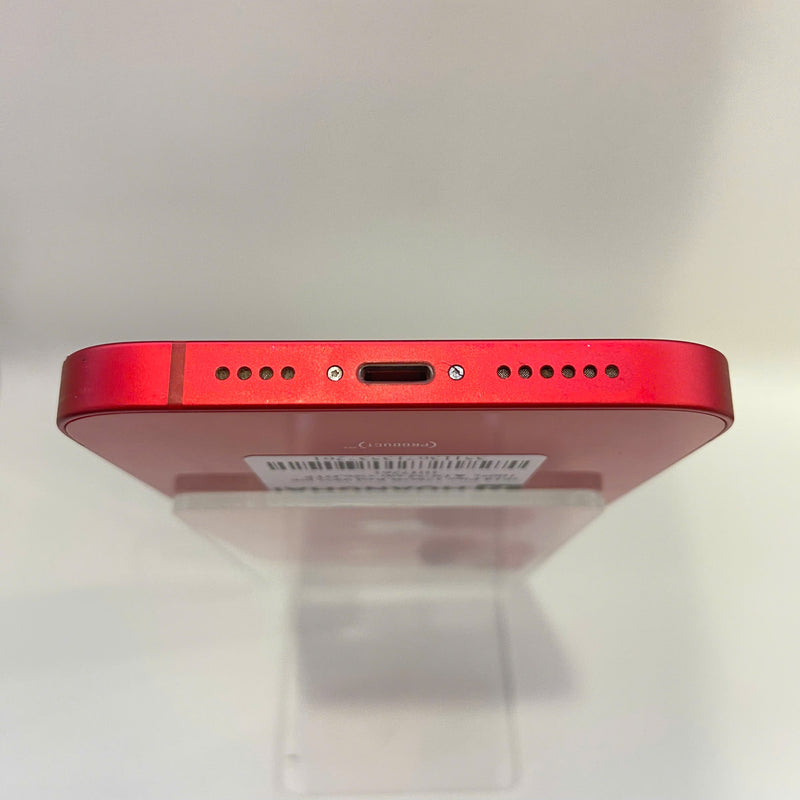 iPhone 14 Plus 128GB Red 98% battery 100% International from DCM (No DCM sim - cracked edge, DTP) - HH7261 