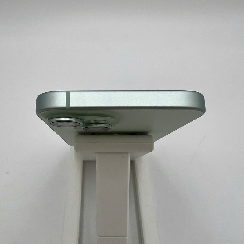 iPhone 15 128GB Green 98% battery 87% International from SB (No SB sim - scratched orange border) - HH1023 