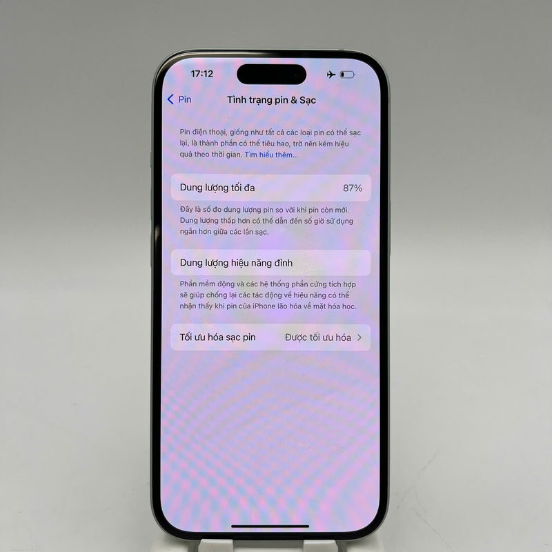 iPhone 15 128GB Green 98% battery 87% International from SB (No SB sim - scratched orange border) - HH1023 