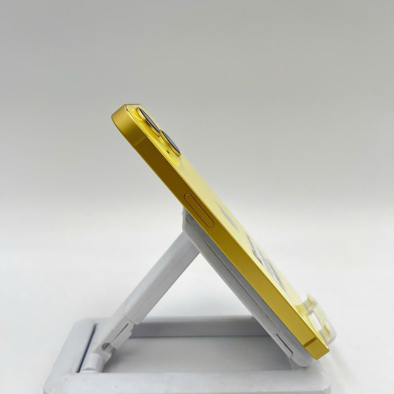 iPhone 14 128GB Gold 98% battery 88% International from DCM (No DCM sim - Scratched screen, dented edges, scratched orange edge) - HH3940 