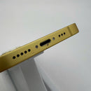 iPhone 14 128GB Gold 98% battery 88% International from DCM (No DCM sim - Scratched screen, dented edges, scratched orange edge) - HH3940 