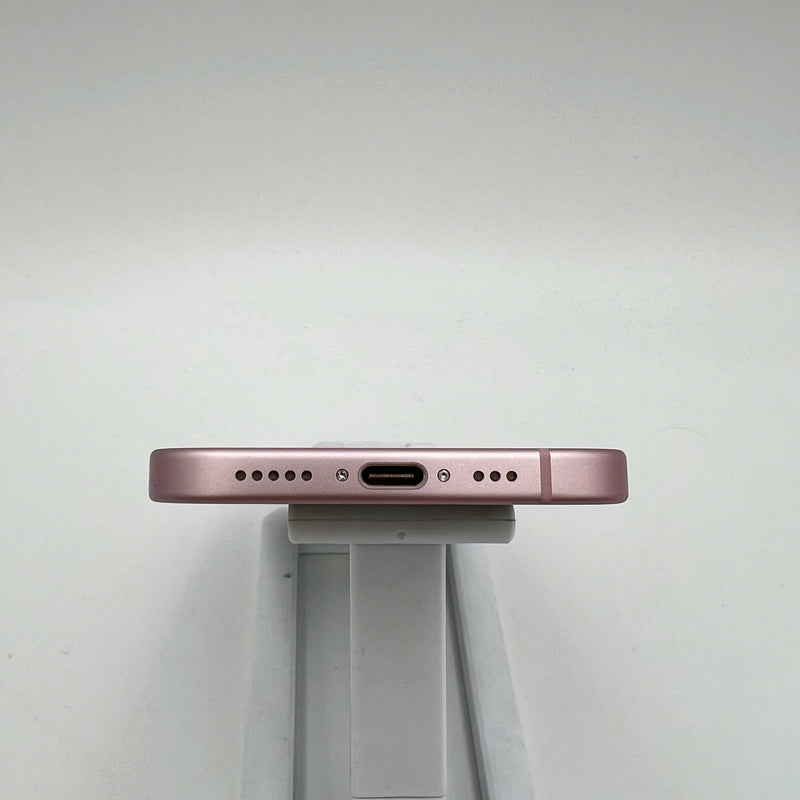 iPhone 15 128GB Pink 98% battery 87% International from SB (No SB sim - scratched orange border) - HH3238 