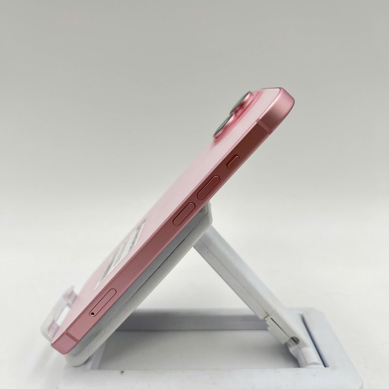 iPhone 15 128GB Pink 98% battery 87% International from SB (No SB sim - scratched orange border) - HH3238 