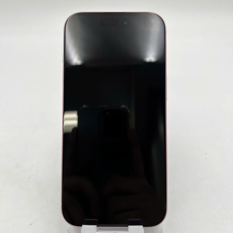 iPhone 15 128GB Pink 98% battery 87% International from SB (No SB sim - scratched orange border) - HH3238 