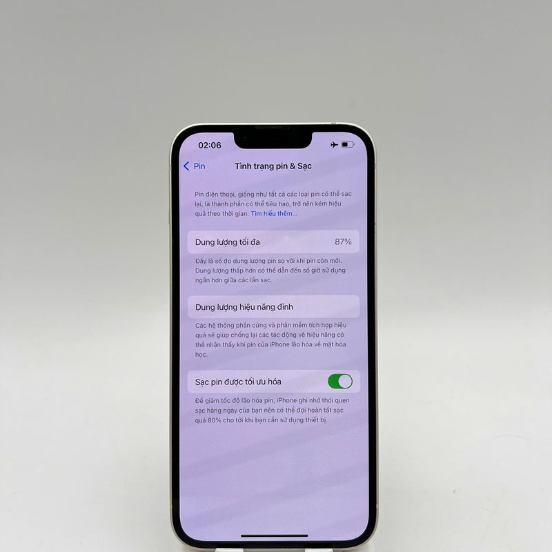 iPhone 14 128GB White 98% battery 87% International from AU (Does not use AU sim - scratched screen, scratched orange edge) - HH9149 