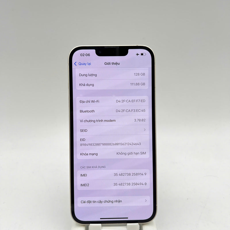 iPhone 14 128GB White 98% battery 87% International from AU (Does not use AU sim - scratched screen, scratched orange edge) - HH9149 