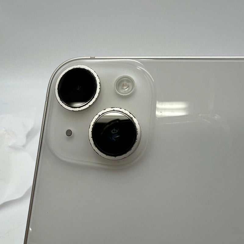 iPhone 14 128GB White 98% battery 87% International from AU (Does not use AU sim - scratched screen, scratched orange edge) - HH9149 