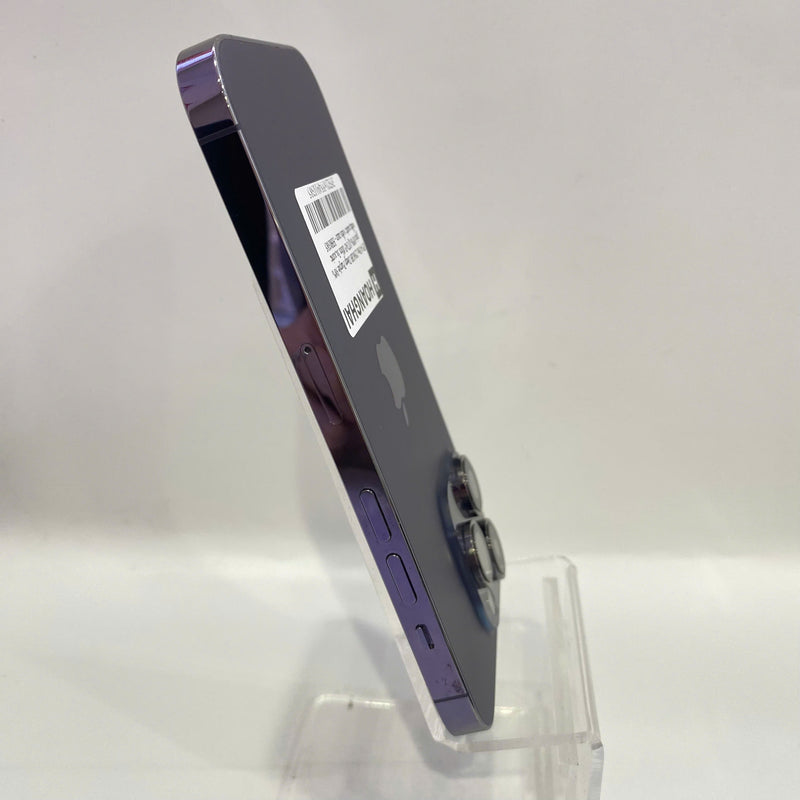 iPhone 14 Pro 256GB Purple 98% battery 85% Apple International (3x spots, scratches on edges, scratches on orange edges) - HH0385 