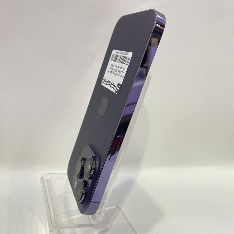 iPhone 14 Pro 256GB Purple 98% battery 85% Apple International (3x spots, scratches on edges, scratches on orange edges) - HH0385 