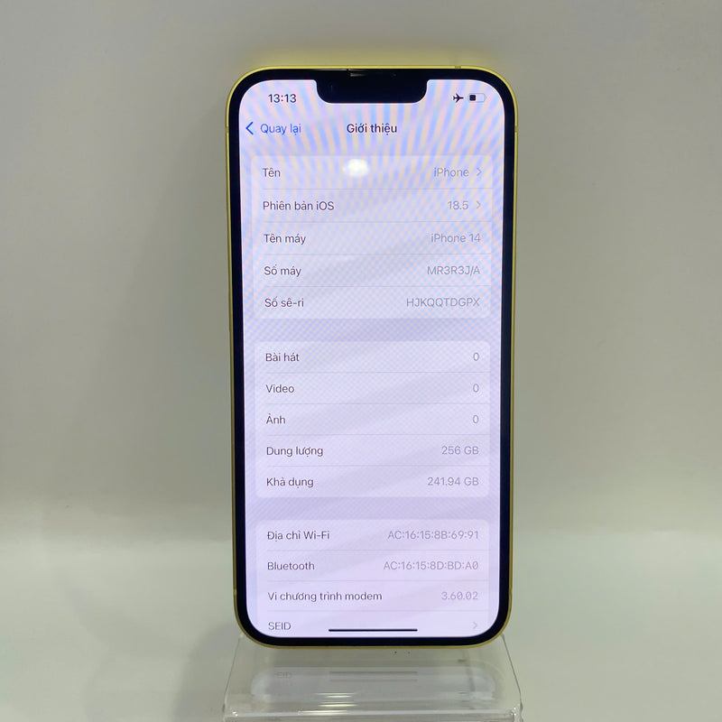 iPhone 14 256GB Gold 98% battery 86% Apple International (scratched edges, scratched screen) - HH1890 