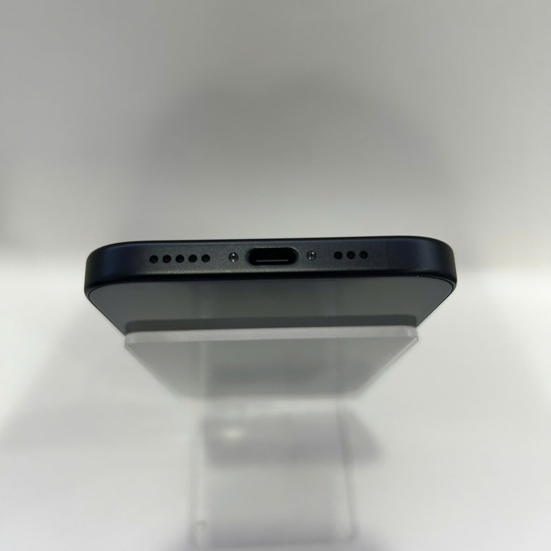 iPhone 15 128GB Black 98% battery 100% International from SB (No SB sim - scratched screen, scratched edges) - HH4582 