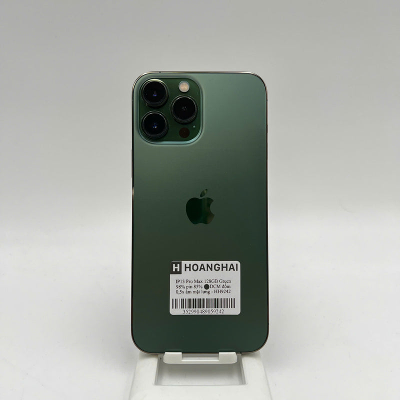 iPhone 13 Pro Max 128GB Green 98% battery 85% The device has paid off all network bills and is used like Apple International (0.5x spots, dark back) - HH9242 
