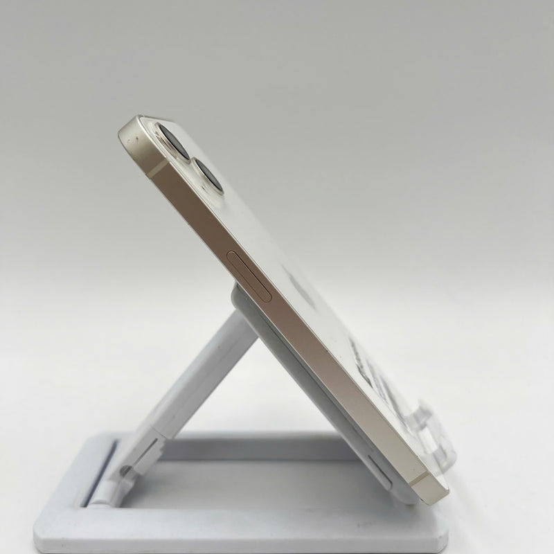 iPhone 13 256GB White 98% battery 87% International from SB (No SB sim - cracked edge) - HH7094 