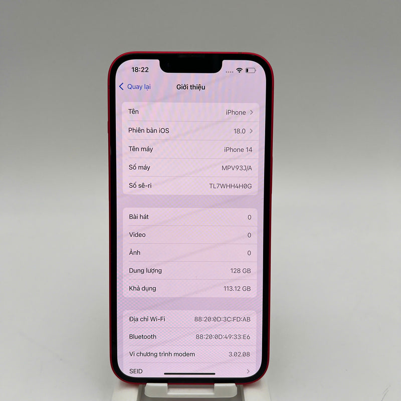 iPhone 14 128GB Red 98% battery 85% Apple International 