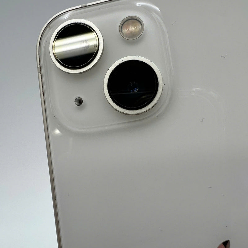 iPhone 13 128GB White 98% battery 90% International warranty from AU (Does not use AU sim - screen and edges are scratched, orange edge is scratched) - HH4669 
