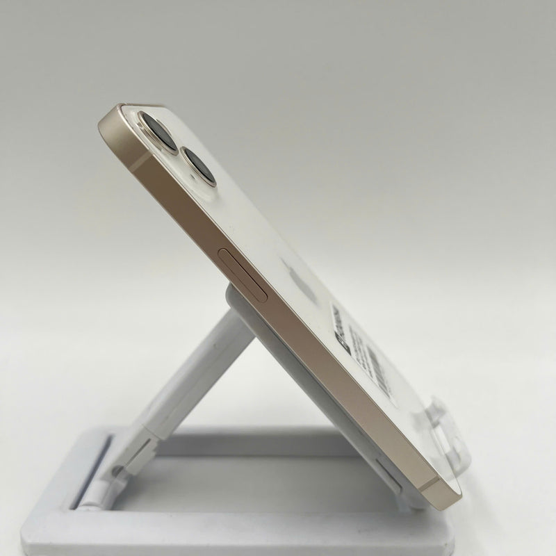 iPhone 13 128GB White 98% battery 90% International warranty from AU (Does not use AU sim - screen and edges are scratched, orange edge is scratched) - HH4669 