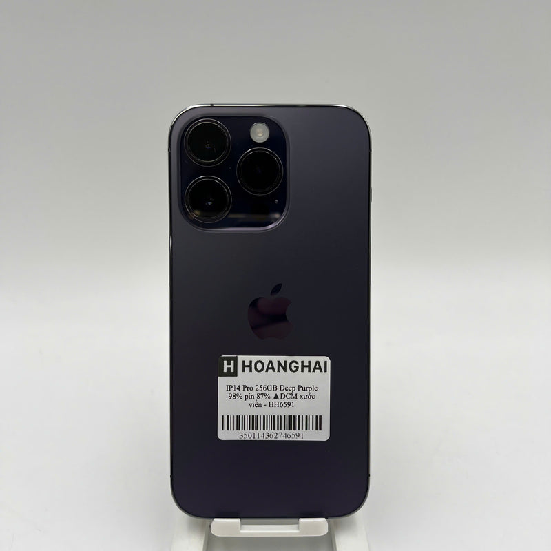 iPhone 14 Pro 256GB Purple 98% battery 87% International from DCM (No DCM sim - scratched edges) - HH6591 