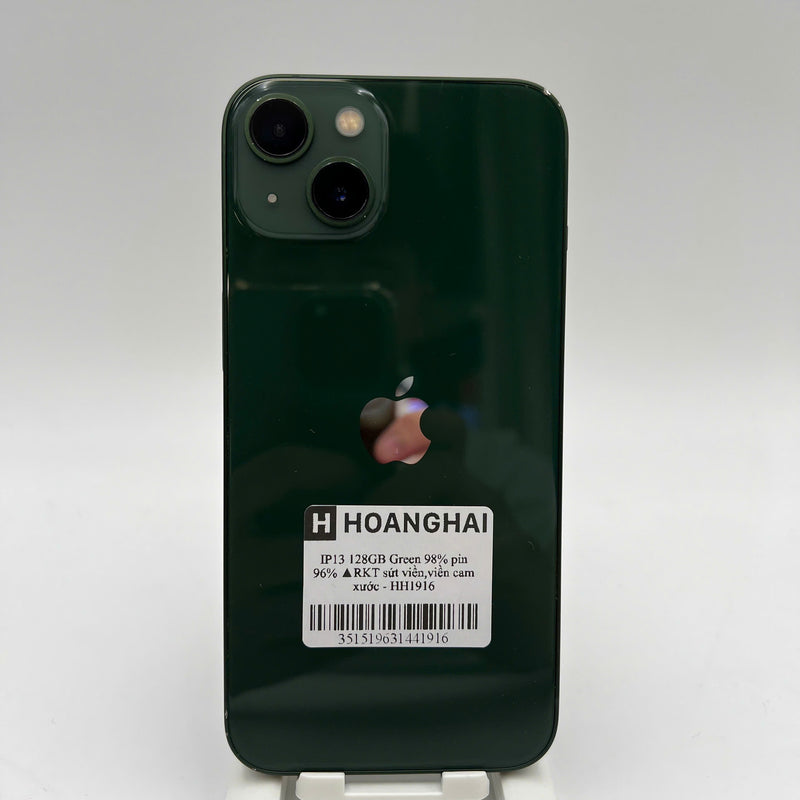 iPhone 13 128GB Green 98% battery 96% International from RKT (No RKT sim - chipped edge, scratched orange edge) - HH1916 