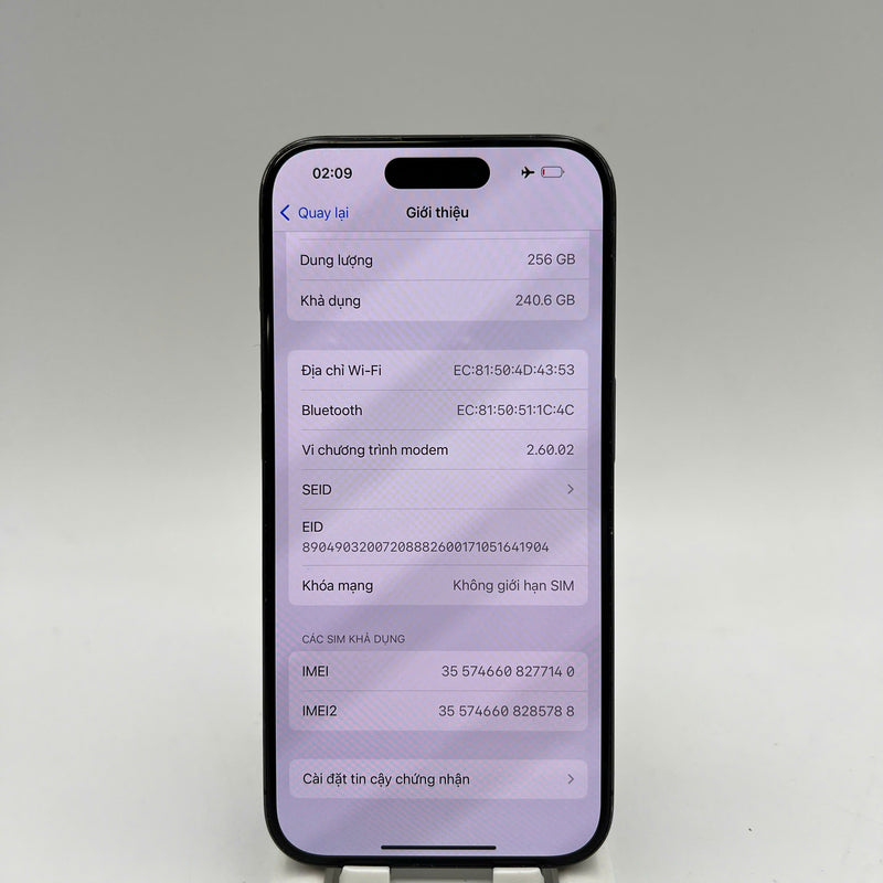 iPhone 15 Pro 256GB Black 98% battery 87% International from AU (Do not use AU sim - scratched paint edges, dark back, 0.5x/3x spots) - HH7140 