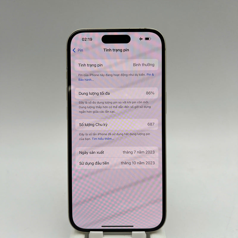 iPhone 15 128GB Gold 98% battery 86% International from DCM (No DCM sim - scratched screen, scratched edges) - HH4780 