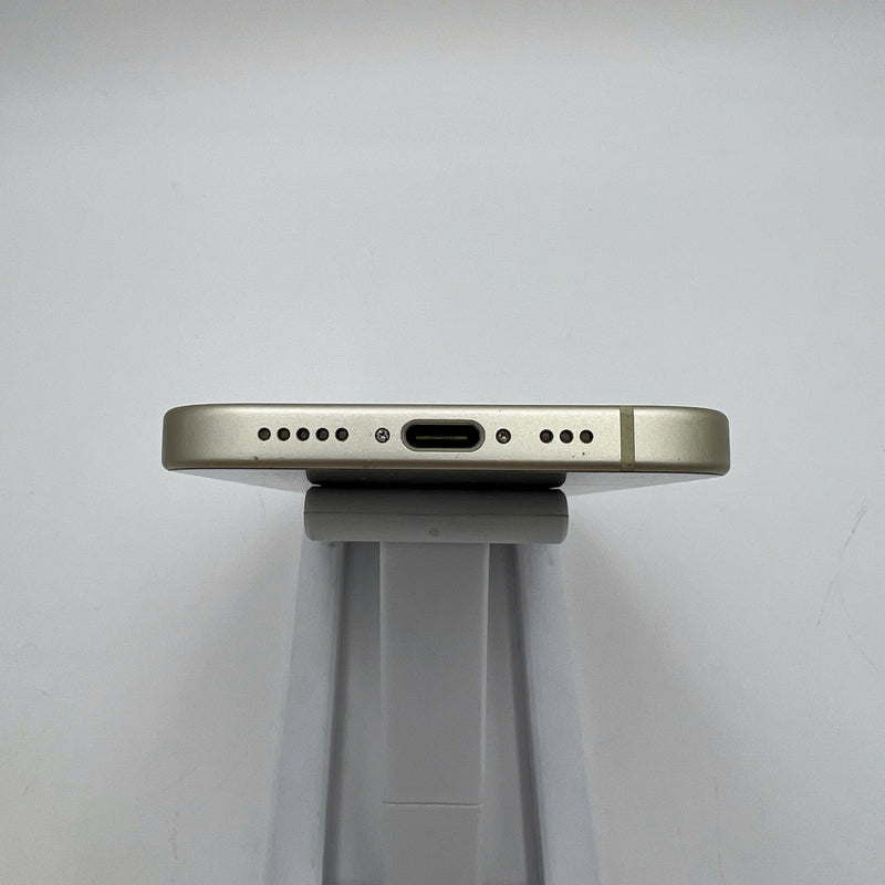 iPhone 15 128GB Gold 98% battery 86% International from DCM (No DCM sim - scratched screen, scratched edges) - HH4780 