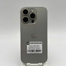 iPhone 15 Pro 128GB Natural 98% battery 86% International from DCM (No DCM sim - 0.5x spots, scratched edges, scratched orange edges) - HH7932 