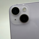 iPhone 14 128GB Purple 98% battery 85% International from SB (No SB sim - chipped edge, 1x spot, scratched orange edge) - HH9394 