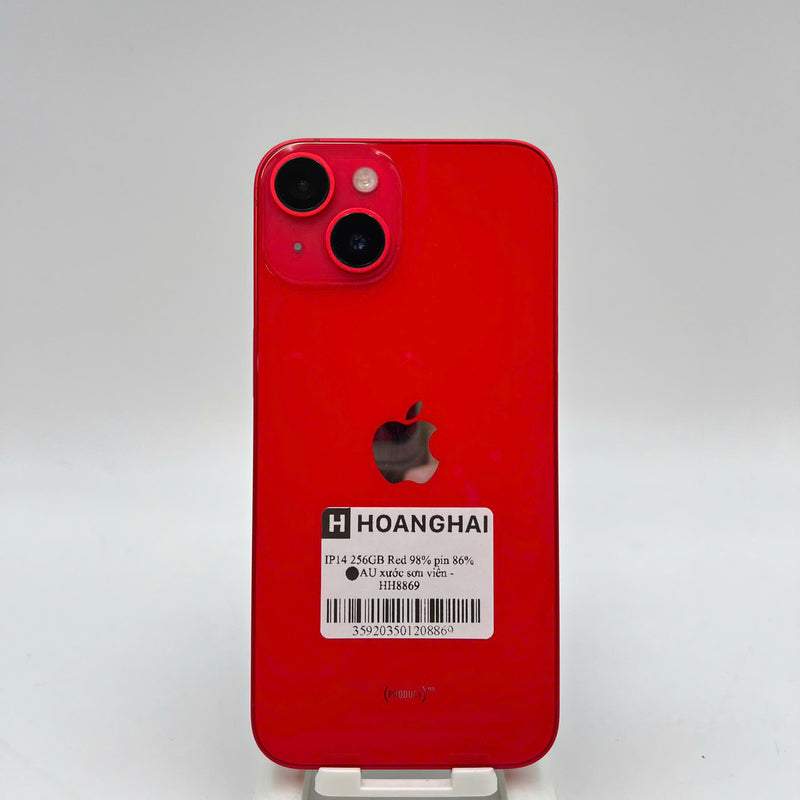 iPhone 14 256GB Red 98% battery 86% The device has paid off all network bills and is used like an Apple International (scratched paint on the edge) - HH8869 