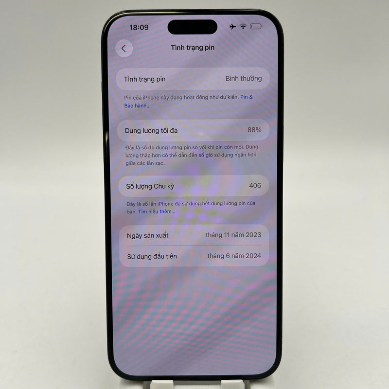 iPhone 15 Pro Max 256GB Blue 98% battery 88% International from RKT (No RKT sim - scratched paint on the edge) - HH7880 