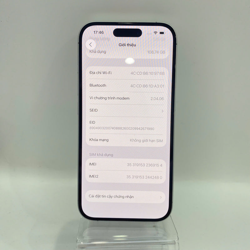 iPhone 16 128GB White 99% battery 100% The device has paid all network fees and is used as an international Apple - HH9154 