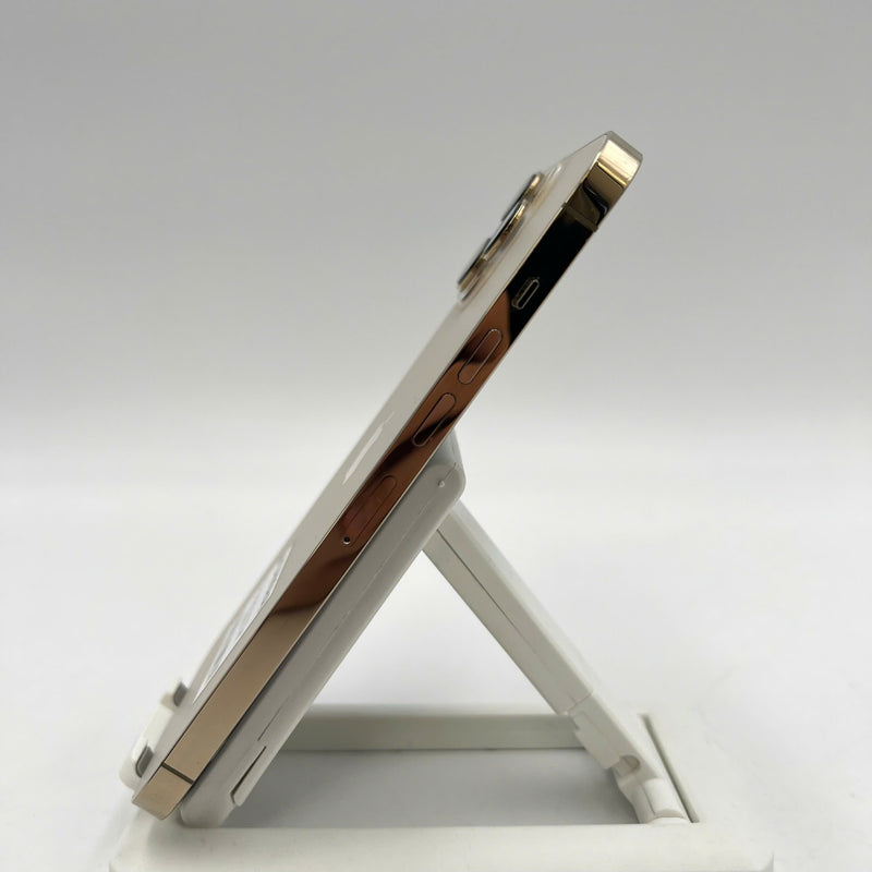 iPhone 13 Pro Max 128GB Gold 98% battery 100% International from SB (No SB sim - 3x spots, cracked edges, DTP) - HH4853 