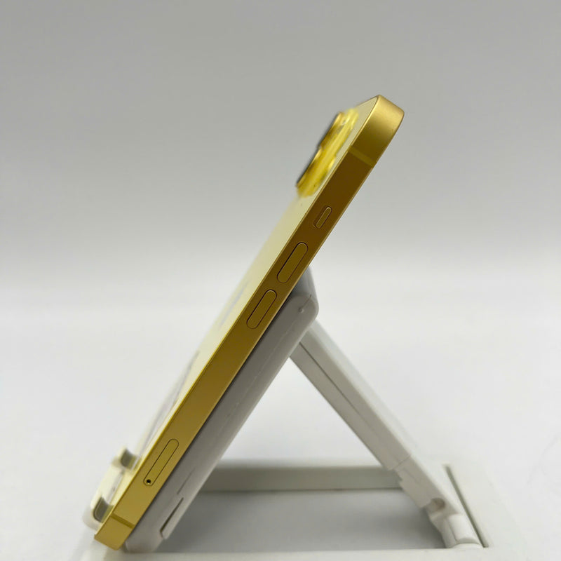 iPhone 14 128GB Gold 98% battery 100% Apple International (Battery replaced, scratched orange edge) - HH1308 