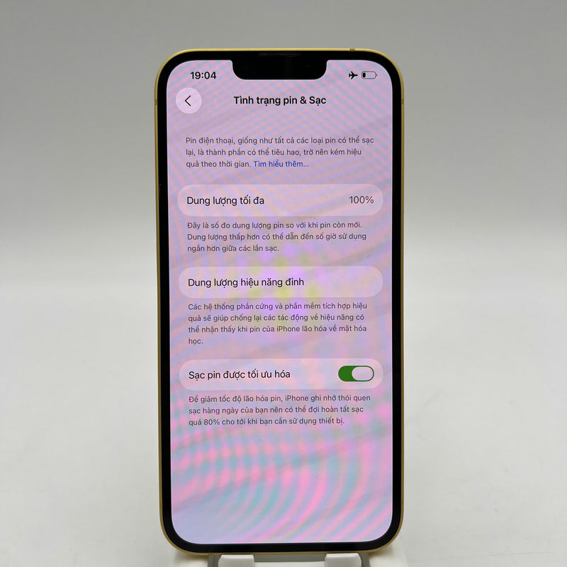 iPhone 14 128GB Gold 98% battery 100% Apple International (Replaced battery, scratched edges, scratched orange edges) - HH7549 