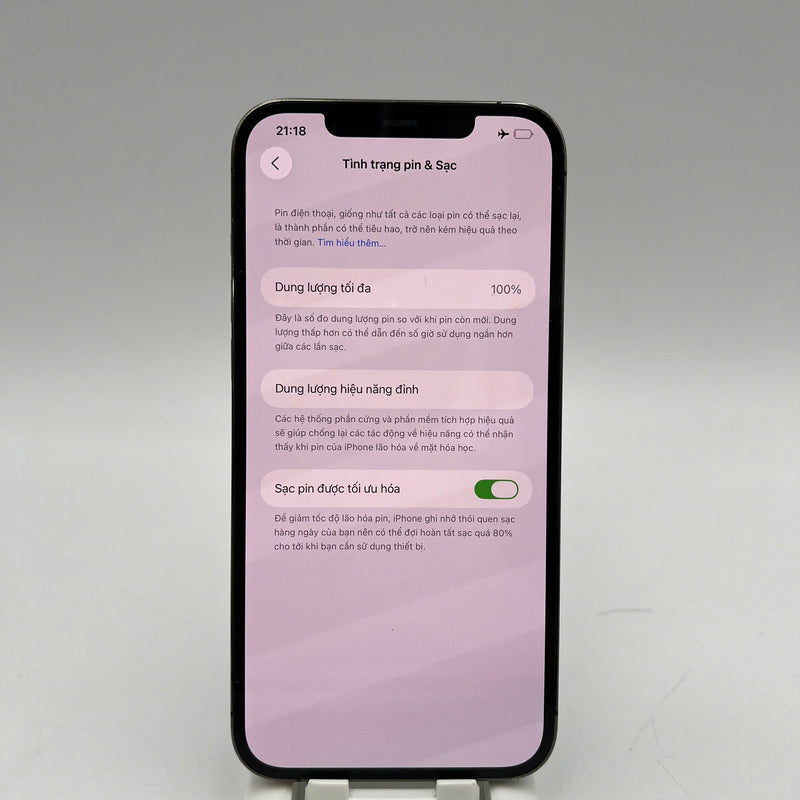 iPhone 12 Pro Max 128GB Black 98% battery 100% The device has paid all network fees and is used like Apple International (Battery replaced, dented, scratched edges, dark back) - HH0441 