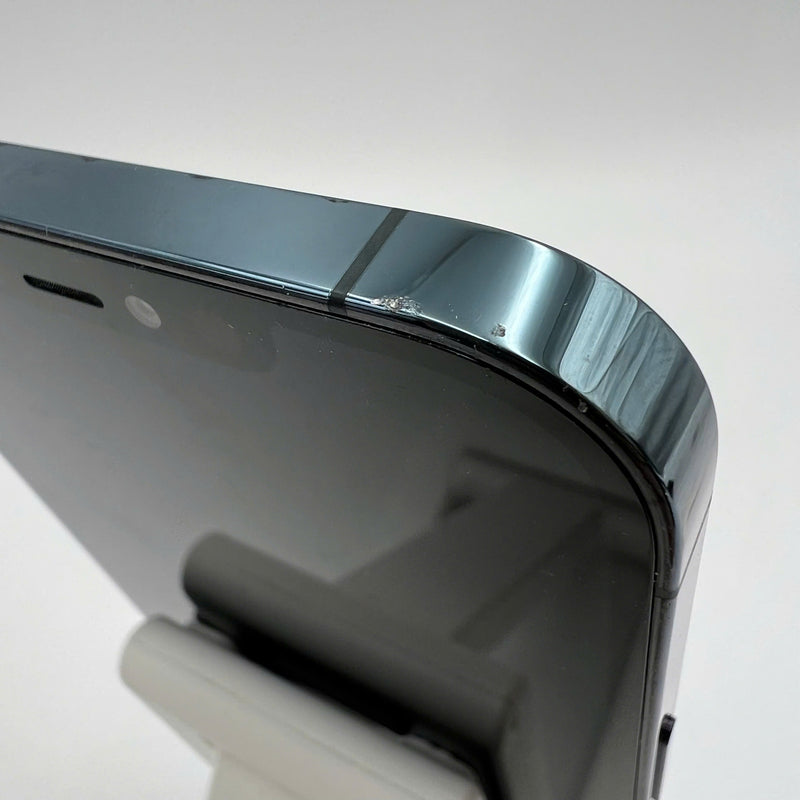 iPhone 12 Pro Max 128GB Blue 98% battery 100% The device has paid off all network fees and is used like an Apple International (Battery replaced, scratched screen, scratched orange edge) - HH9827 