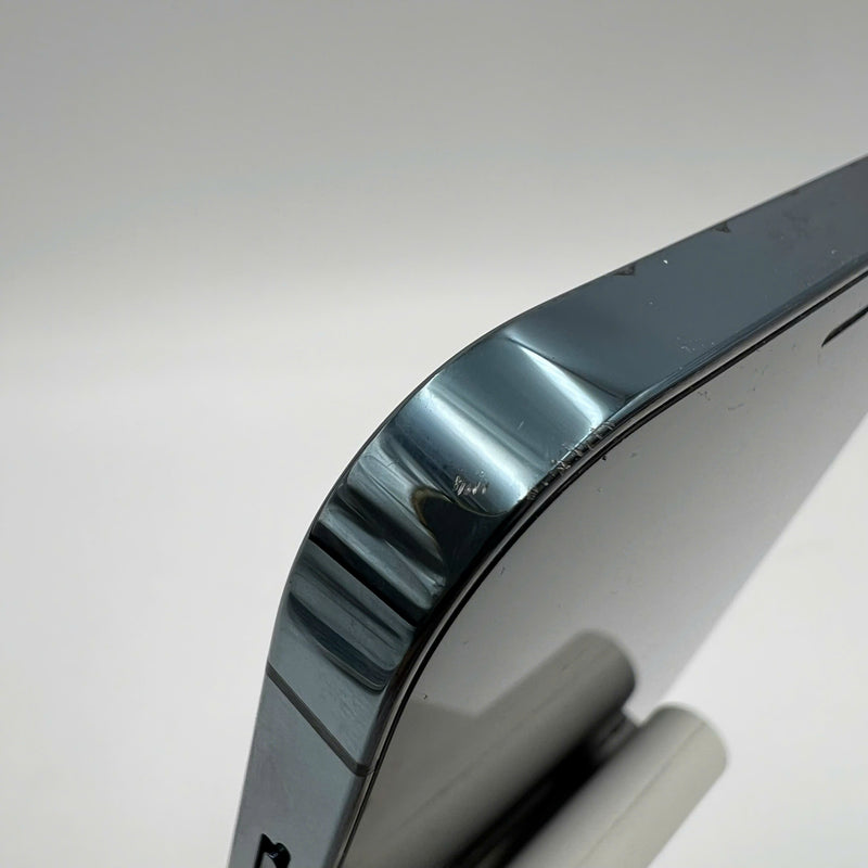 iPhone 12 Pro Max 128GB Blue 98% battery 100% The device has paid off all network fees and is used like an Apple International (Battery replaced, scratched screen, scratched orange edge) - HH9827 