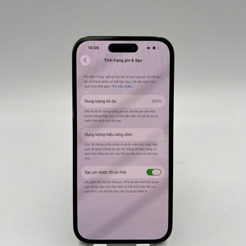 iPhone 14 Pro 128GB Black 98% battery 100% International from AU (No AU sim used - Battery replaced, scratches on edges, 3x spots) - HH1572 