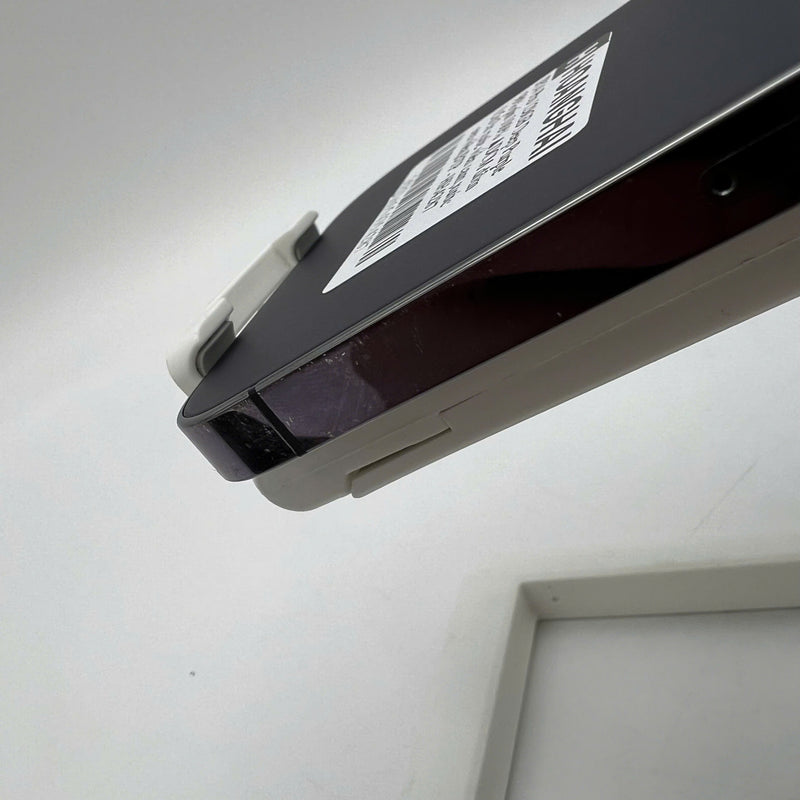 iPhone 14 Pro 128GB Purple 98% battery 100% International from DCM (No DCM sim used - Battery replaced, 0.5x/3x spots, scratches on orange edge, scratches on paint edge - HH4287 