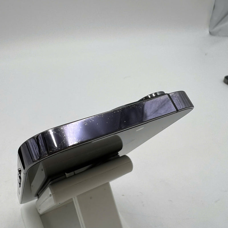 iPhone 14 Pro 128GB Purple 98% battery 100% International from DCM (No DCM sim used - Battery replaced, 0.5x/3x spots, scratches on orange edge, scratches on paint edge - HH4287 