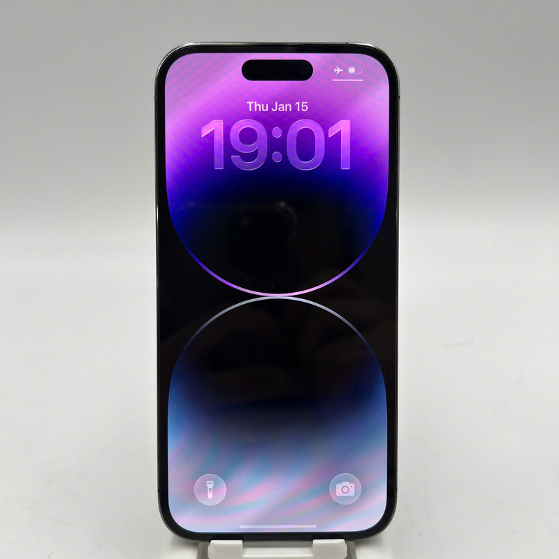 iPhone 14 Pro 128GB Purple 98% battery 100% International from AU (No AU sim used - Battery replaced, scratched paint on edge, scratched orange edge, 3x spots) - HH0206 
