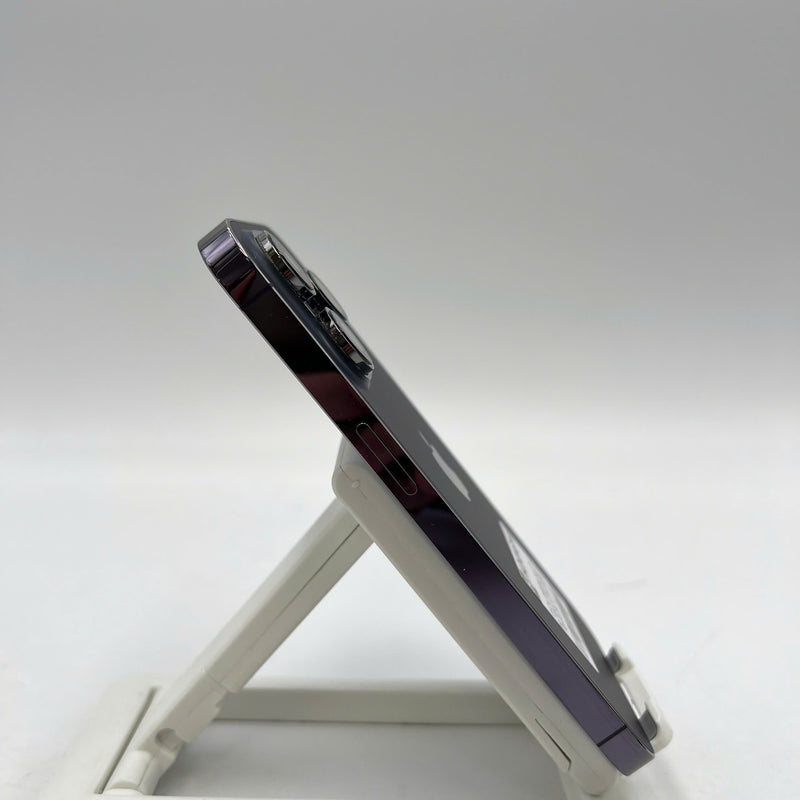 iPhone 14 Pro 128GB Purple 98% battery 100% International from AU (No AU sim used - Battery replaced, scratched paint on edge, scratched orange edge, 3x spots) - HH0206 