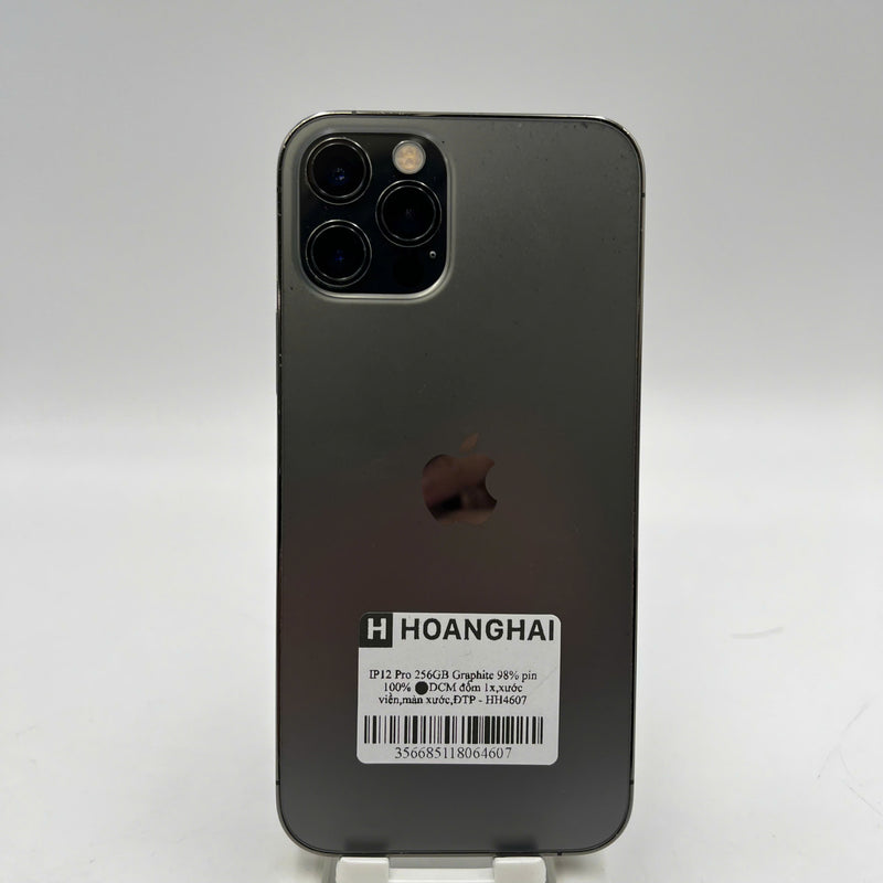 iPhone 12 Pro 256GB Black 98% battery 100% The device has paid off all network fees and is used like Apple International (Replaced battery, 1x spot, scratched edges, scratched screen) - HH4607 