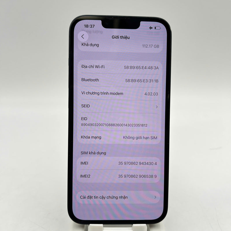 iPhone 14 128GB Black 98% battery 100% The device has paid all network fees and is used like an Apple International (Battery replaced, dark edges, scratches on edges, scratches on the cam edge) - HH4304 