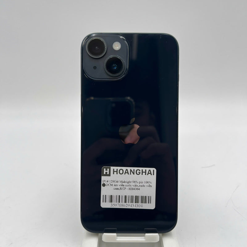 iPhone 14 128GB Black 98% battery 100% The device has paid all network fees and is used like an Apple International (Battery replaced, dark edges, scratches on edges, scratches on the cam edge) - HH4304 