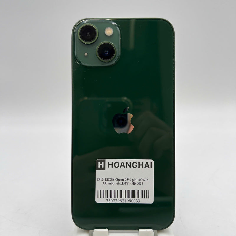 iPhone 13 128GB Green 98% battery 100% International from AU (No AU sim - Battery replaced, dented edges) - HH0033 